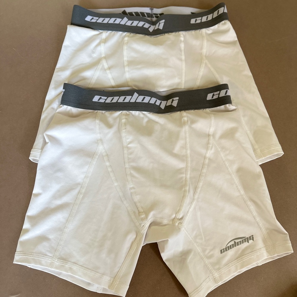 Boys White Compression Shorts